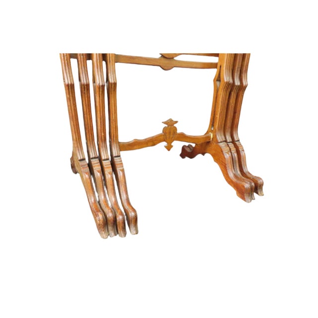 Émile Gallé Marquetry Landscape Nesting Tables Set For Sale - Image 10 of 18