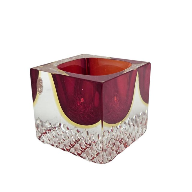 Vintage Sommerso Murano glass vase, 1970s. Characterized by a wonderful world of colors and an aesthetic appearance. It...