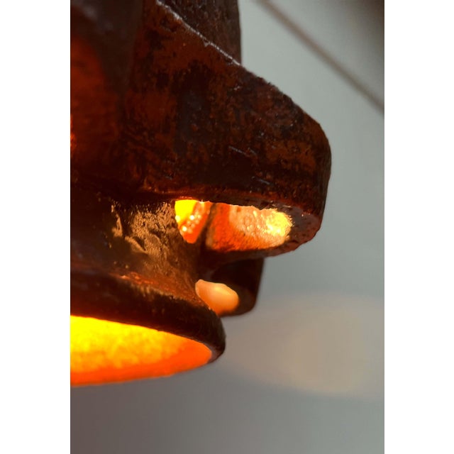 Mid-Century Modern Brutalist Danish Studio Pottery Pendant Lamps, 1960s, Set of 2 For Sale - Image 14 of 18