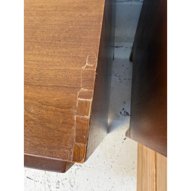 Mid-Century Walnut and Burlwood Arched Nightstands by Thomasville, Pair For Sale - Image 14 of 14