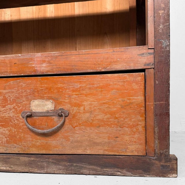 Antique Japanese Shop Counter with Glass Display and Drawers, 1920s For Sale - Image 12 of 18