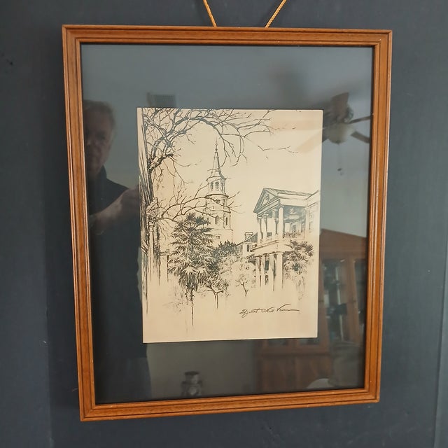 American Early 20th Century Elizabeth O'Neal Verner St. Michaels Church Charleston Renaissance Artist For Sale - Image 3 of 5