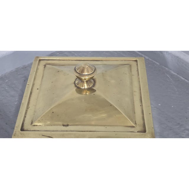 Art Deco Brass Coal Bin, 1920 For Sale - Image 4 of 8