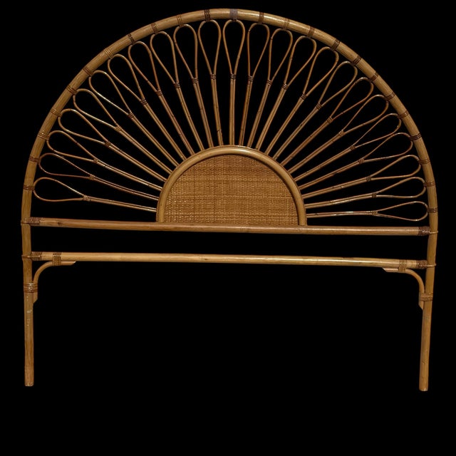 Vintage Rattan Headboard, France, 1960s For Sale - Image 6 of 10