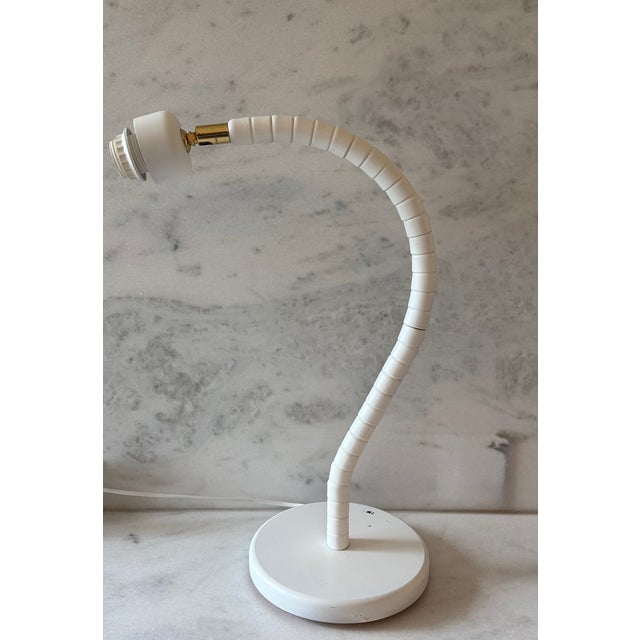 1960s Vintage Swedish Modern Swan Neck Table Lamp by Markslojd For Sale - Image 5 of 15