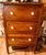 Antique Victorian 3-Drawer Chest With Turned Legs & Floral Pulls, C. 1880–1900 For Sale - Image 4 of 5