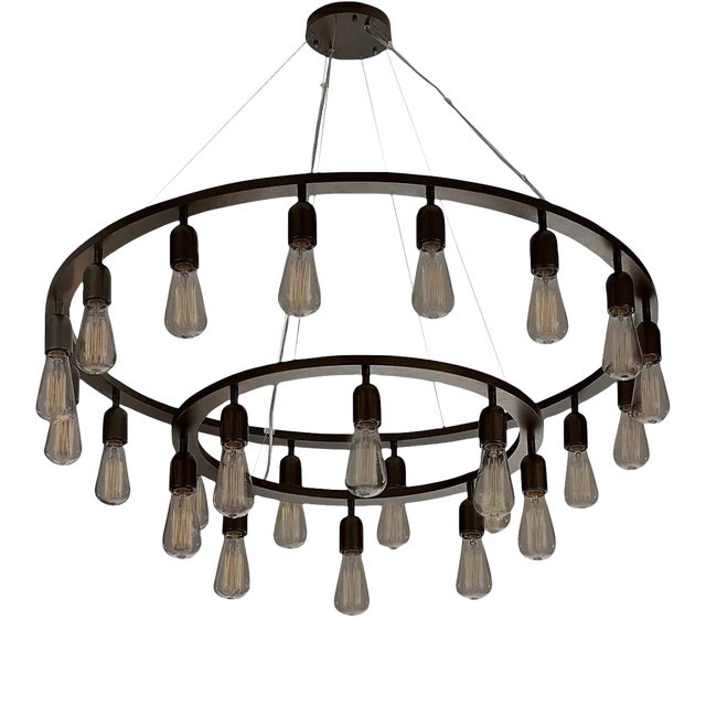 Custom Filament Penny Bronze Ceiling Light For Sale