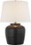 Transitional Marie Flanigan by Visual Comfort Signature Nora Medium Table Lamp in Matte Black with Linen Shade For Sale - Image 3 of 3