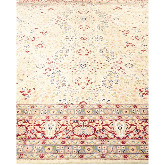 Solo Rugs Mogul, One-of-a-Kind Hand-Knotted Runner Rug - Ivory, 8' 2" x 16' 1" For Sale - Image 4 of 8
