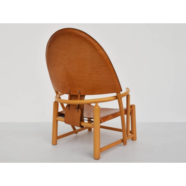 Set of Large Hoop G23 Armchairs in Cognac Leather by Piero Palanghe & Wherter Toffoloni for Germa, Italy, 1972 For Sale - Image 9 of 10