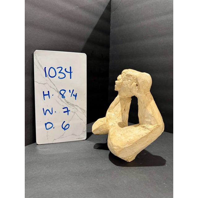 Sculpture Materials 1960s Larry Mohr Painted Plaster Abstract Powerful Man Arms Sculpture Signed From Artist Estate For Sale - Image 7 of 7