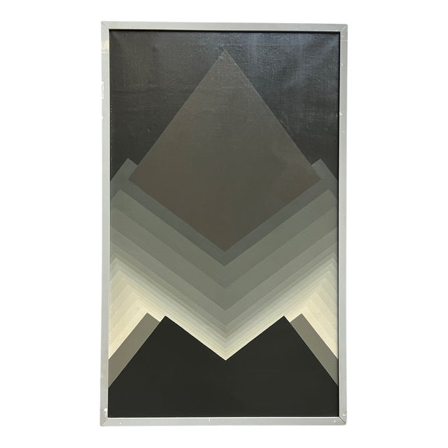 Ton Pape, Compositie Nr. 15 in Grey Tones, 1973, Oil on Canvas For Sale