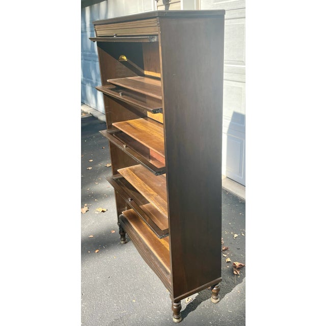 Early 20th Century Gunn Vintage Barrister Style Bookcase For Sale - Image 5 of 12