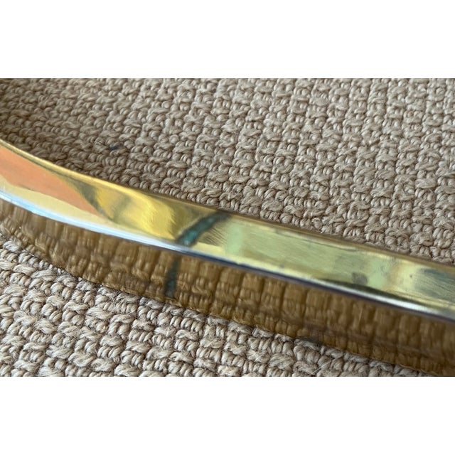 Mid Century Glam Hollywood Regency Pace Collection Side/ Coffee Table Brass and Glass For Sale - Image 10 of 13