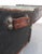 Antique Black Leather Luggage Travel Trunk For Sale - Image 11 of 12