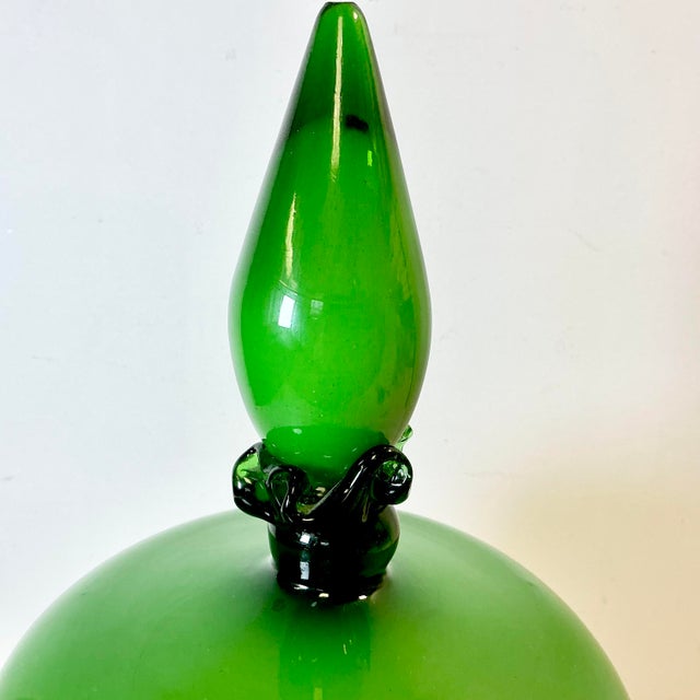 1970s Vintage Italian Boho Chic Hollywood Regency Murano Glass Cloche Over a Cake Stand - 2 Piece Set For Sale - Image 6 of 14