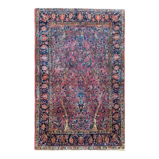 Late 19th Century Persian Double Tree-of-Life Kashan Rug For Sale