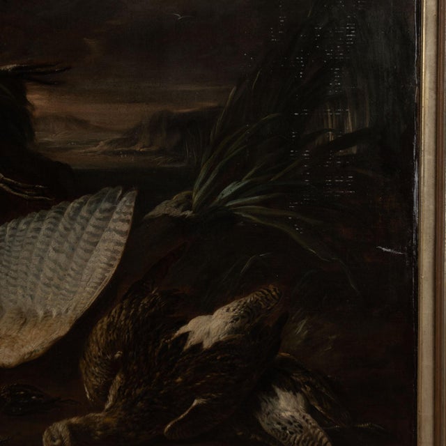 18th Century Original Italian Oil on Canvas Large Still Life by Baldassarre De Caro For Sale - Image 9 of 13