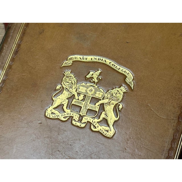 Beautiful Antique Leather Bound Books Sir James Mackintosh Works 3 Volume Set Victorian Library Home Decor For Sale In New York - Image 6 of 11