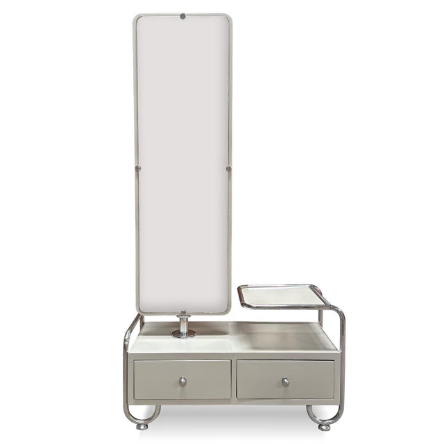 A Dressing table from the 1930s, made by the renowned Czech manufacturer Vichr & Co., Prague. Model No. 1263 features a...