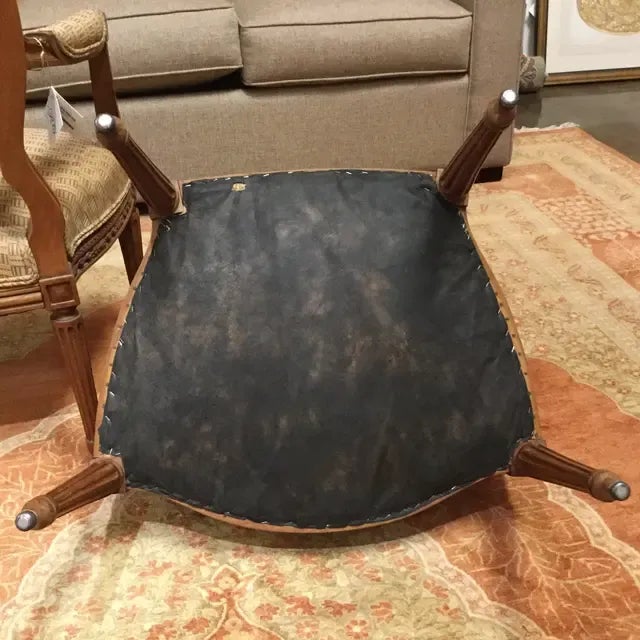 French Pair of Traditional 19th Century Louis XVI Style Accent Chairs For Sale - Image 3 of 13