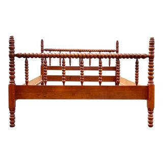 Vintage Full Size Jenny Lind Spindle or Spool Bed For Sale