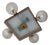 Mid-Century Ceiling Light in Brass, Wood and Frosted Glass, 1950s For Sale