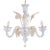 Vintage La Murrina Ca’ Rezzonico–Style Gold‑Infused Opaline Murano Chandelier For Sale
