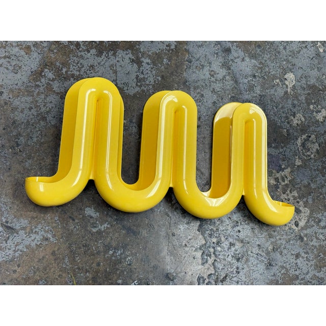 Plastic Anna Dawson for Heller Swell Yellow Wall Catchall For Sale - Image 7 of 12