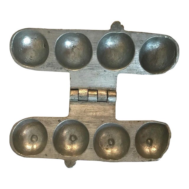 Antique #340 Fruit Hinged Pewter Ice Cream Mold For Sale