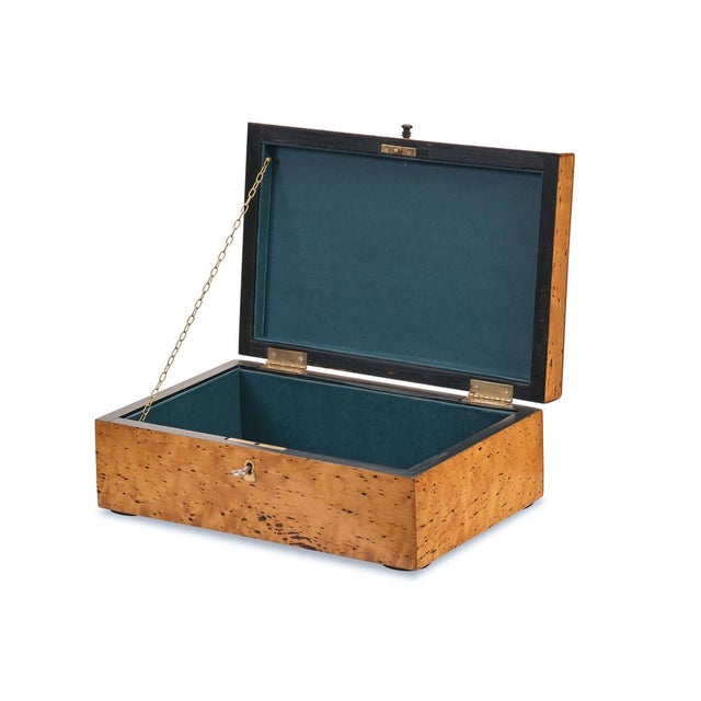 Biedermeier Birch Wood Casket, 1830 For Sale - Image 3 of 8