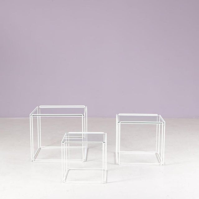 Designed by french designer max sauze around 1970, the isocele nesting tables are a wonderful example of the geometric and...