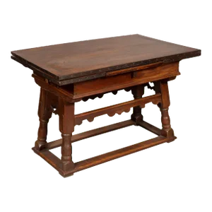 Swiss Baroque Walnut Draw Table