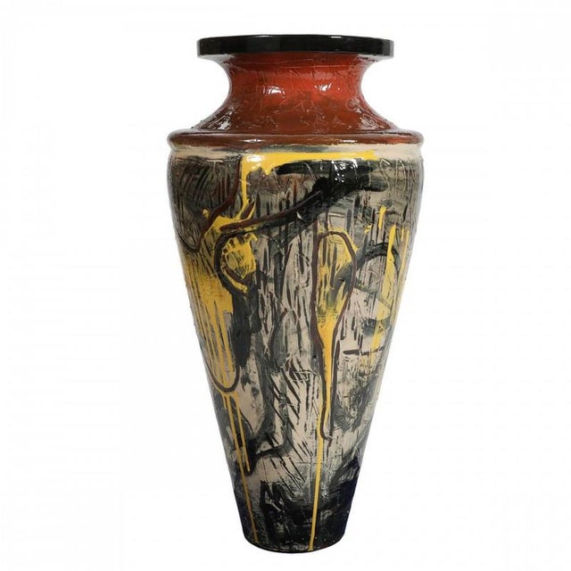 Floor Vase in Faience by Peter Brandes, 1940s For Sale - Image 4 of 4