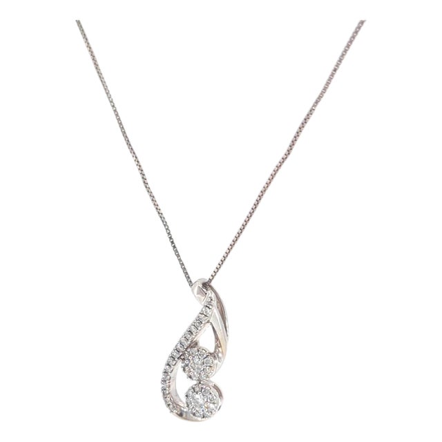 Diamond Cluster Necklace For Sale