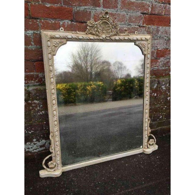 Antique French Overmantle Mirror, 19th Century For Sale - Image 5 of 6
