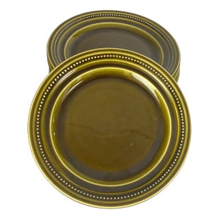 Enameld Ceramic Plates, Set of 6 For Sale