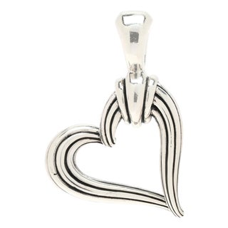 Lagos Large Heart Pendant, Sterling Silver, Length 1.38 In. For Sale