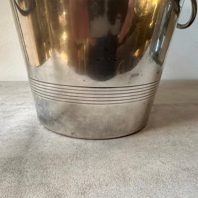 1950s Art Deco Silver Plated French Wine Cooler For Sale - Image 6 of 8