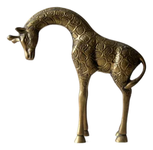 Mid-Century Brass Giraffe Figurine by Leonard