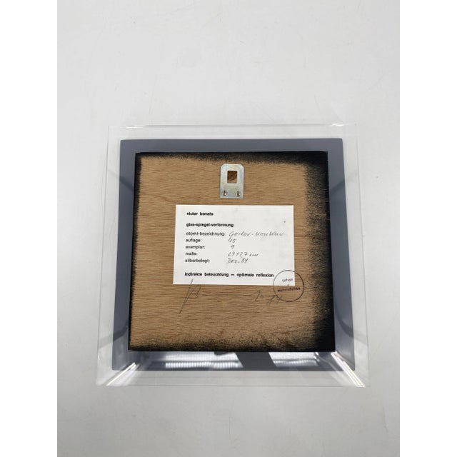 1970s Deformed Mirror-Glass Art Object G-Kk-78 / Goslar Convex/Concave by Victor Bonato, Germany, 1978 For Sale - Image 5 of 9