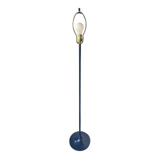 1960s Vintage Laurel Mid-Century Modern Blue Tulip Base Floor Lamp For Sale