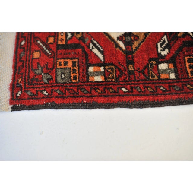 Red Vintage Red, Black & Camel Rug, 1.8 x 3.10 For Sale - Image 8 of 11