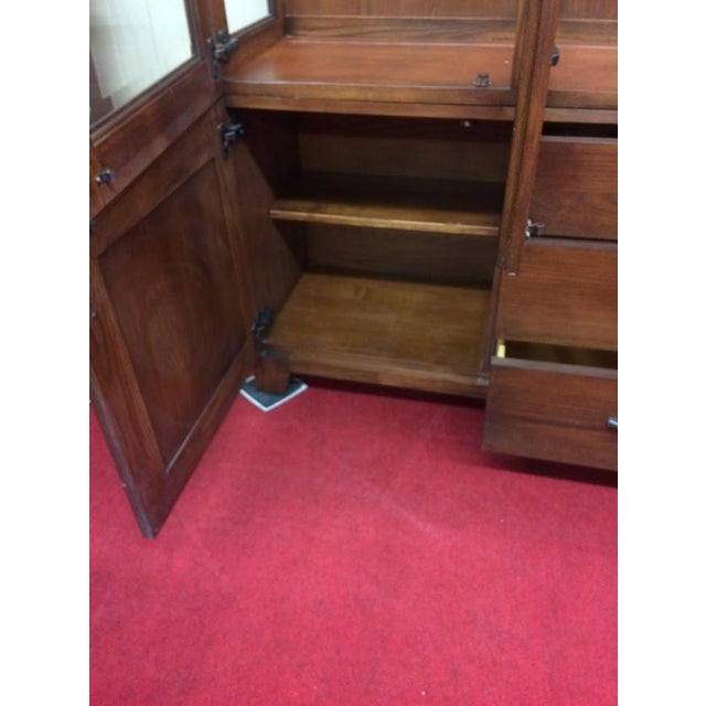 Item: Vintage Ethan Allen China Cabinet (two piece). Age & Condition: Circa 1990. Good vintage condition. Dimensions: 65″...