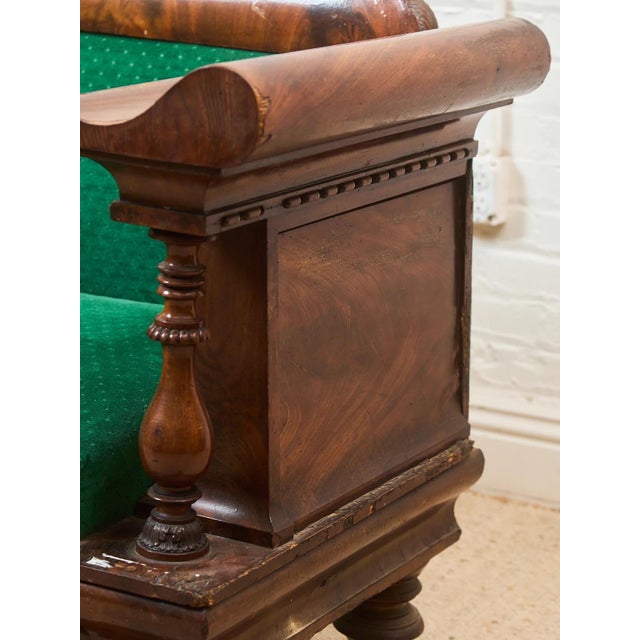 Antique Empire Style Walnut Swan Grecian Sofa For Sale - Image 11 of 11