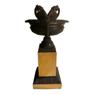 Late 19th Century Charles X Bronze and Sienna Marble Tazza For Sale