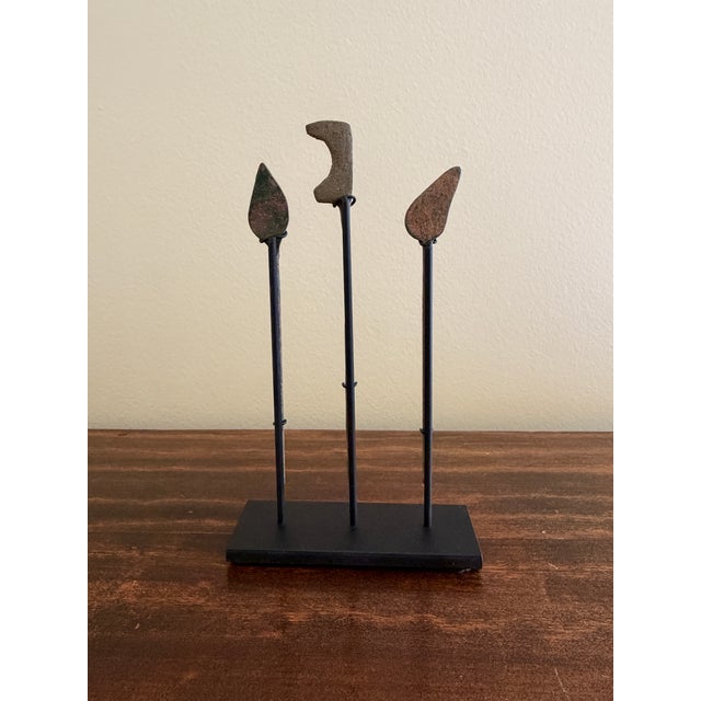 Metal Collection of Three Ancient Roman Bronze Medical Instruments on Custom Museum Mounts For Sale - Image 7 of 9