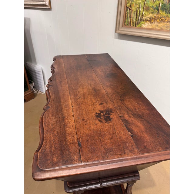 French Walnut Console Table For Sale - Image 12 of 14