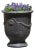 Coquille Anduze Urn Brown Terra Cotta Planters, Set of 3 For Sale