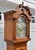 Brown Colonial Cherry Grandfather Clock Vintage Moon Dial Triple Weights Chime For Sale - Image 8 of 18
